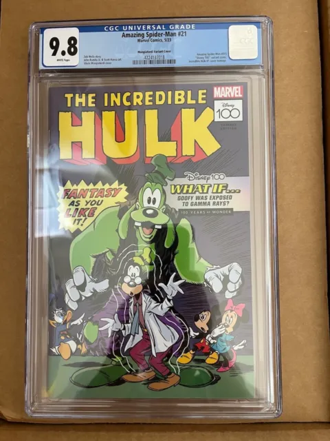 Amazing Spiderman (Volume 6) #21 CGC 9.8 Disney homage Incredible Hulk variant