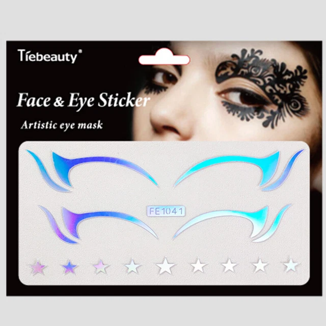 Pegatina láser decorativa delineador de ojos fiesta tatuaje pegatina 🙂