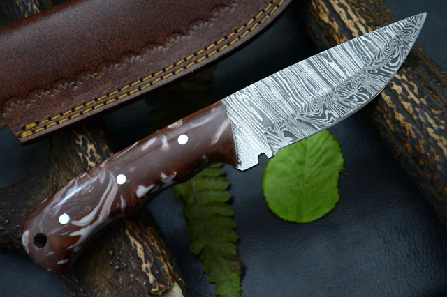 Custom Hand Forged Damascus Steel Hunting Knife Handmade,8.0" OAL (Q418) 3