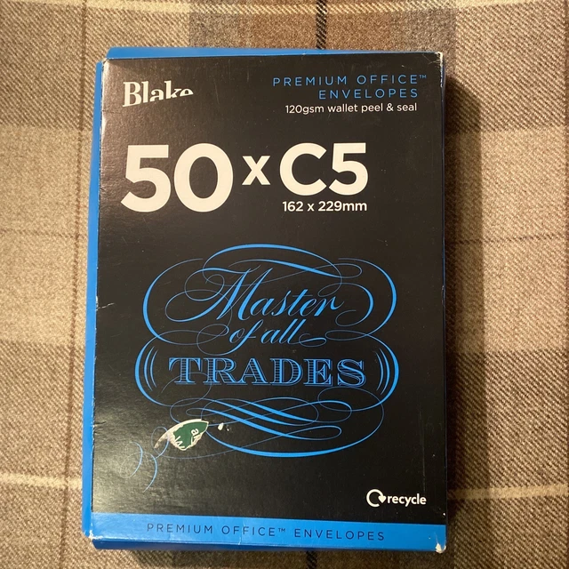 Buste da ufficio Blake Premium C5, bianche, buccia e sigillo, confezione da 50, nuove con scatola