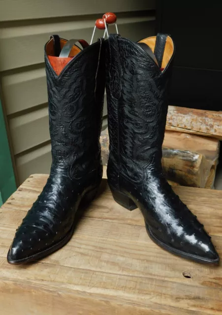 TONY LAMA SIGNATURE Series Complete Top To Bottom Quill Ostrich Boots ...