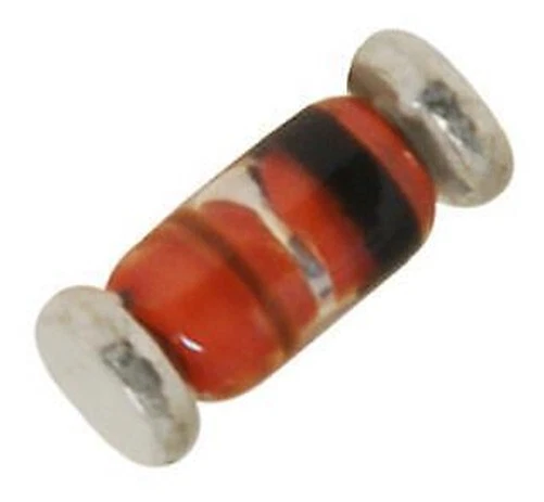 Zener DIODE, AUTO, 0.5W, 3.3V, SOD80, Zener Single Diodes, Qty.5 TZMC3V3-GS08