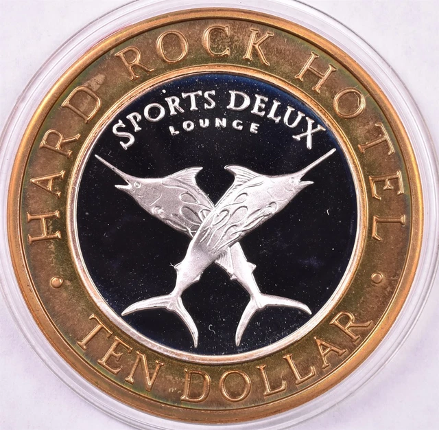 Hard Rock Sports Delux Lounge Las Vegas Silver Casino Gaming Token Strike