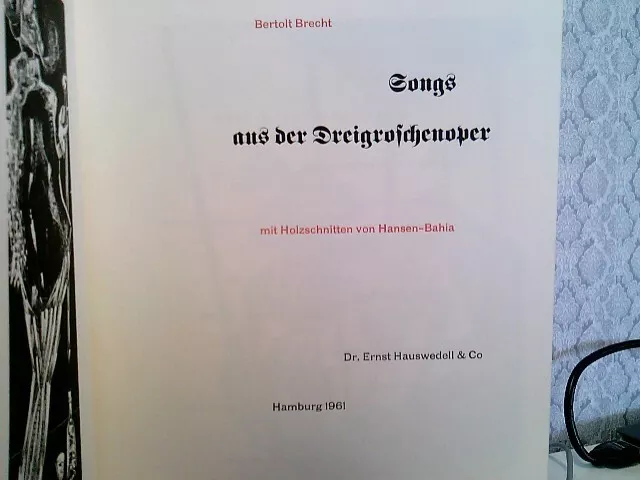 Songs aus der Dreigroschenoper mit Holzschnitten von Hansen-Bahia. Brecht, Berth 2