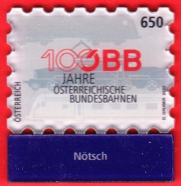 Top Sondermarken Block  " 100 Jahre ÖBB " aus Glas postfr.