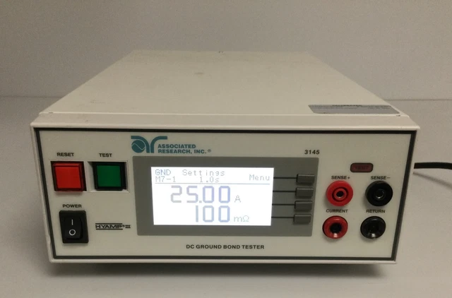 Associated Research INC 3145 HYAMP III DC Ground Bond Tester (Battery Dead)
