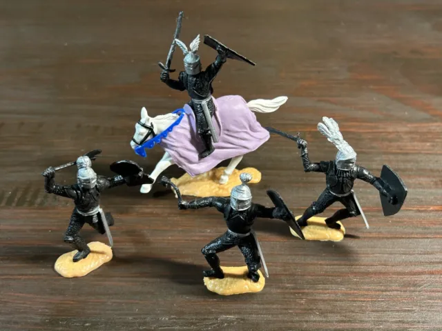 Timpo Black Knights - Mounted & Foot - Medieval Era - 1970s