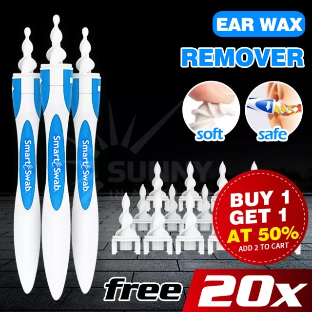 Soft Ear Wax Cleaner Removal Safe Multi earwax Remover Spiral Tip Tool AU Stock
