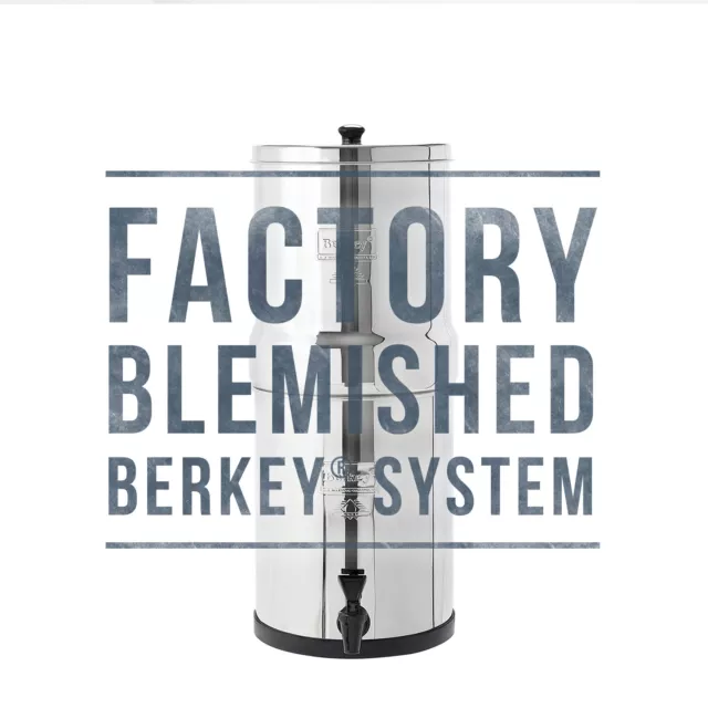 Travel Berkey Water Filter w/ 2 Black Berkey Elements - Factory Blemished - NEW