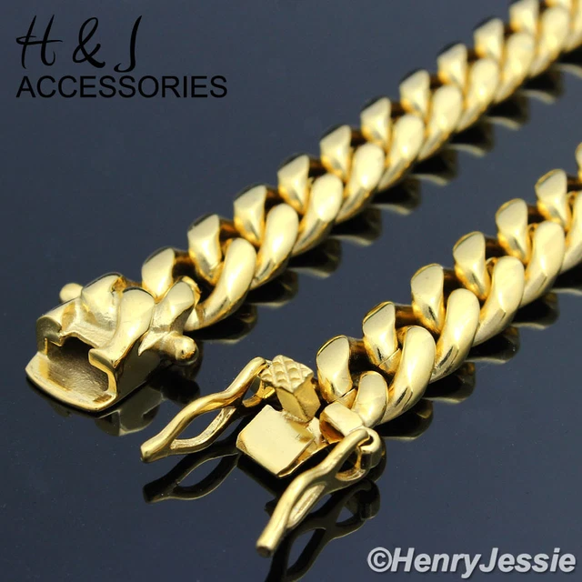 thumbnail interactive-video image 1 of Men 925 Sterling Silver Solid Miami Cuban Link Chain Bracelet 1 of 12