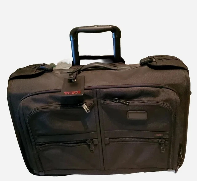 TUMI Alpha 22037DH 22” Black Carry-On Wheeled Garment Bag Rolling Suitcase TSA