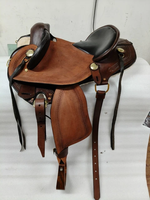 Australian Stock Synthetic Suede Horse Tack Sattel & Zubehör (Größe 10 bis 22