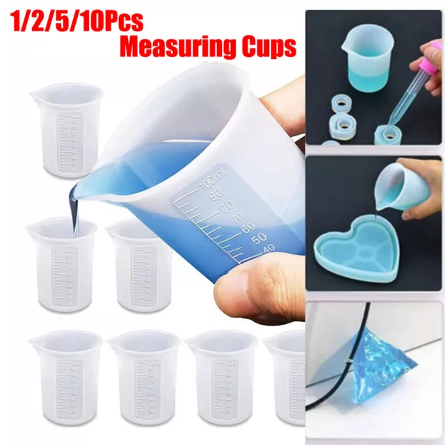 10pcs 100ml Silicone Cups Non Stick Mixing Cups DIY Glue Tools Cup