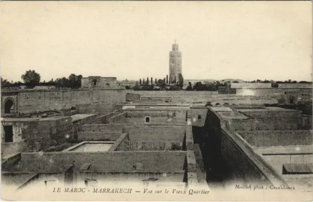 CPA AK MAROC MARRAKECH Vue sur le Vieux Quartier (10556)