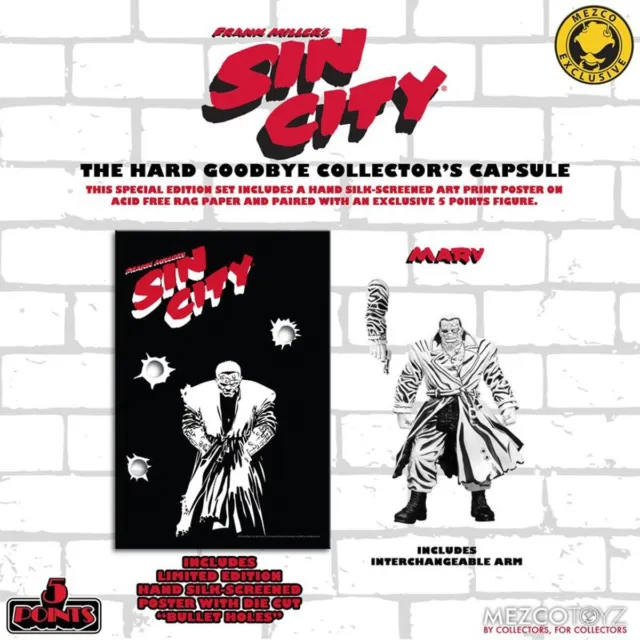 Sin City: The Hard Goodbye Collector's Capsule Marv  Action Figure w/ Poster