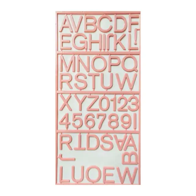 Heidi Swapp 6"x12" Plastic Alphabet - Uppercase - Pink 51pcs*