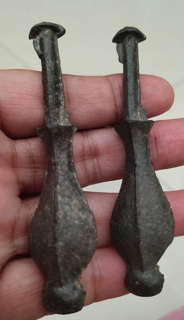 Malaysia malaya tin barter tool 1600s very nice 2pcs very rare !!!