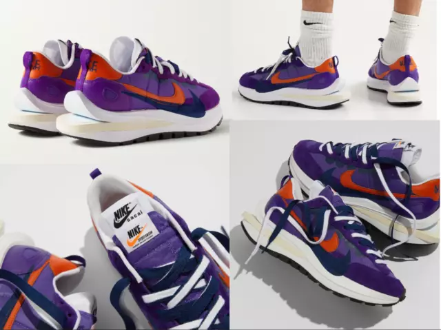 Sacai X Nike Vaporwaffle Malla Trainers Zapatillas Deportivas Oscuro Iris 44