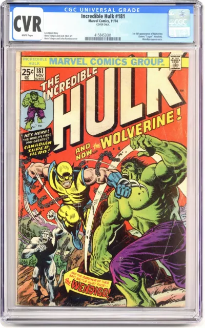 Incredible Hulk (1962 Marvel 1st Series) 181 CGC CVR Cover Only 4158453001