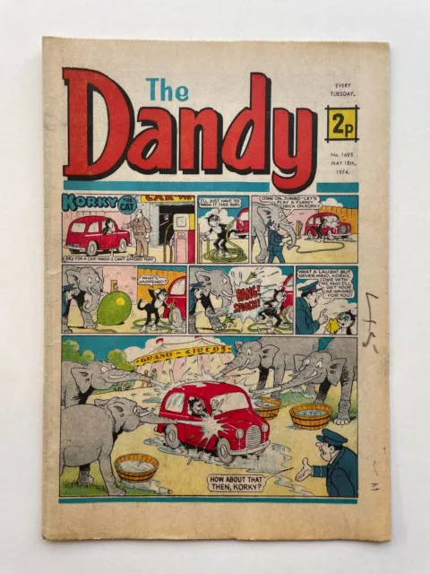 Dandy Comic 1695 May 14th 15 16 17 18th 19 20th 1974, 50th Birthday Present/Gift