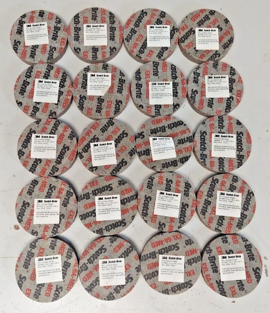 Box of 20 Scotch-Brite EXL Unitized Wheel, 3 in x 1/2 in x 1/4 in