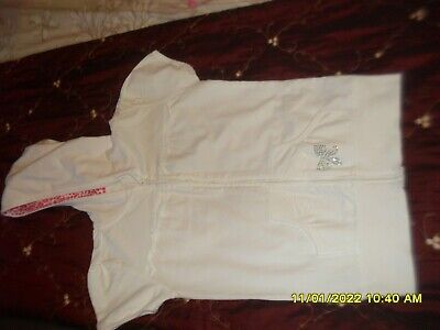 Girls white short sleeved hooded zip up jacket - Dunnes - Age 12-13