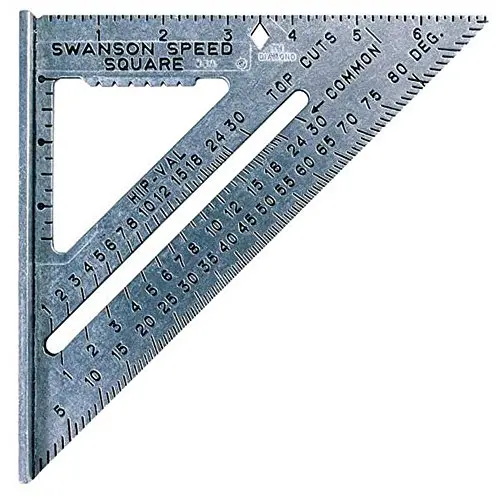 Swanson Tool S0101 7-inch Speed Square Layout Tool with Blue Book