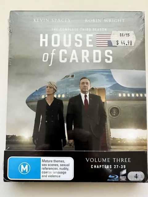 House Of Cards : Season 3 -Blu Ray 4 Disc Region B (Kevin bloody Spacey) New - 1