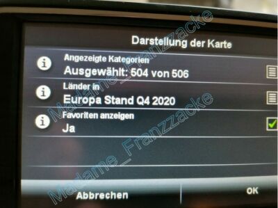 Navigon 3310 MAX carte/Blitzer 2020.q4 Europa meridionale centrale incl Grecia 4,3 