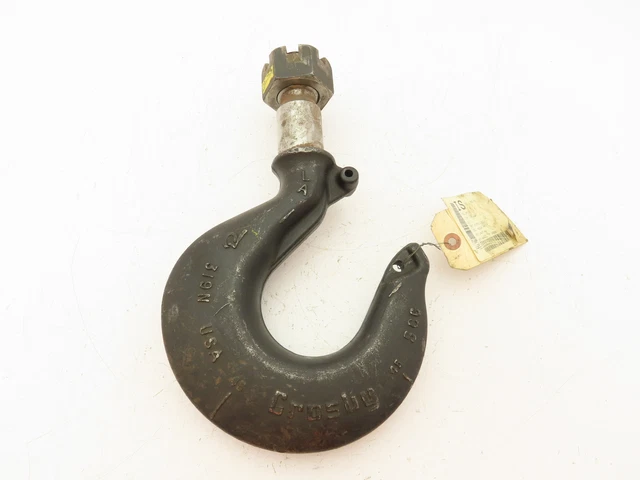Crosby 319N LA 15 Ton Alloy Hoist Hook Swivel Shank Latch Type