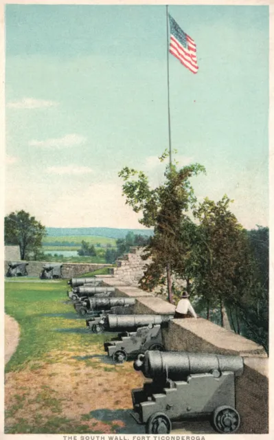 Vintage Postcard 1920's The South Wall Fort Ticonderoga New York N.Y.