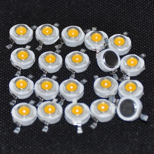 25 Puces LED Aluminium 5V 1W 200Lm KIMISS - Blanc Chaud - Pour DIY Luminaires Et Bricolage