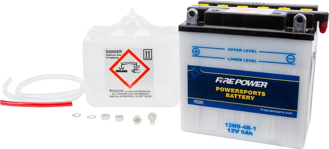 WPS 12N9-4B-1 Conventional 12V Standard Battery with Acid Pack