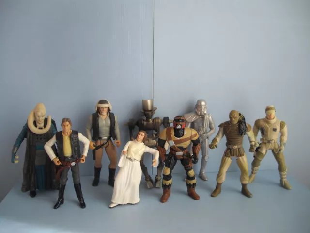 Lote Star Wars figuras Leia sandtrooper rebel trooper Bib Fortuna sin accesorios