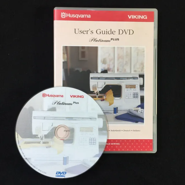 DVD Guía del usuario bordado de costura Husqvarna Viking Platinum Plus