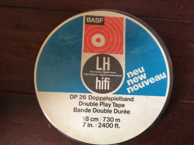 2x Tonband Reel [BASF] [ dp26 730 m + LPR35 LH 549 m ] Vintage 70er