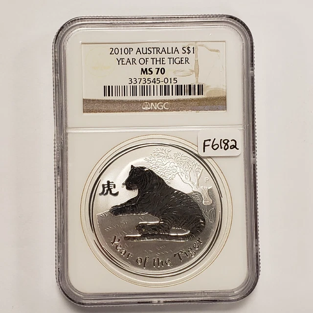 2010-P $1 Australia Year of the Tiger - NGC MS 70 - SKU-F6182