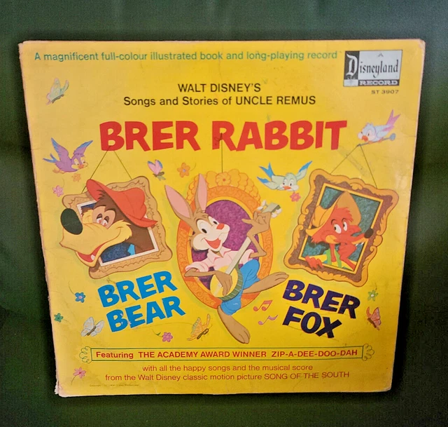 WALT DISNEY BRER Rabbit LP Album & Booklet 1970s Zip A Dee Doo Dah Tar ...