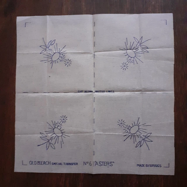 Blanqueador antiguo de transferencia de patrones de bordado vintage (Uu)