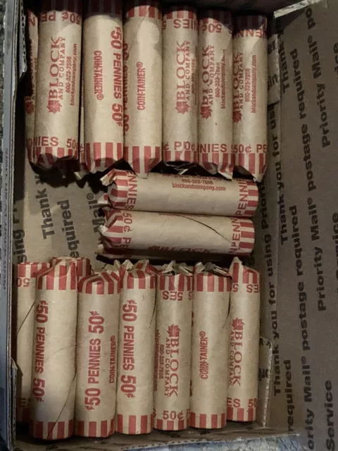 1940’s  & 1950’s  Wheat Penny rolls   -7 Rolls-