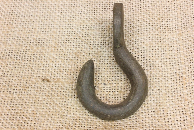 old Special Plant Hook Porch Lamp Ceiling wash line Pulley vintage gray on BRASS 2