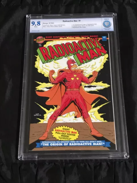 Bongo 1993 Glow in Dark Radioactive Man #1 CBCS (🚫 CGC) 9.8 White Pgs & Poster!
