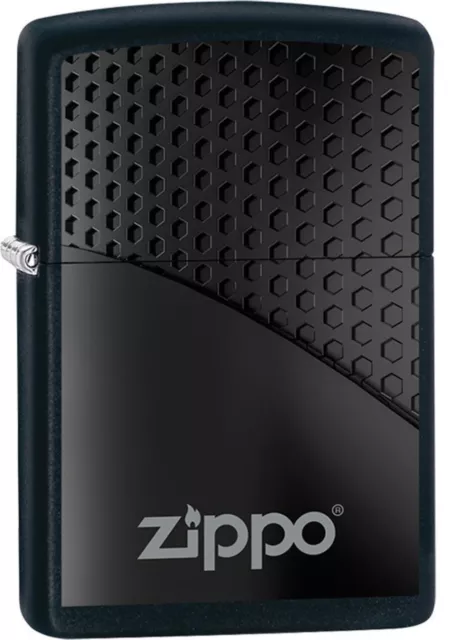 Zippo - Benzin - Feuerzeug - Black Hexagon Design - 60005297 - Neu