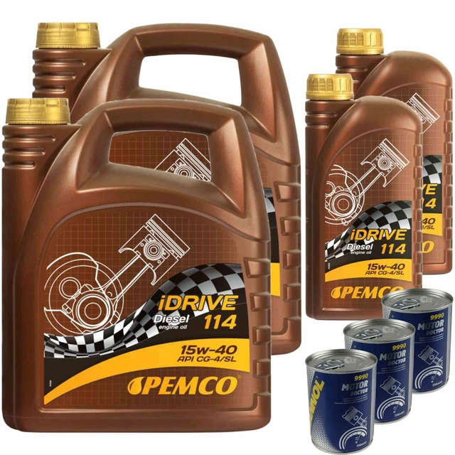 12L PEMCO IDRIVE 114 15W-40 huile moteur Api Sl/CG-4 Acea E3, A3/B3 ...