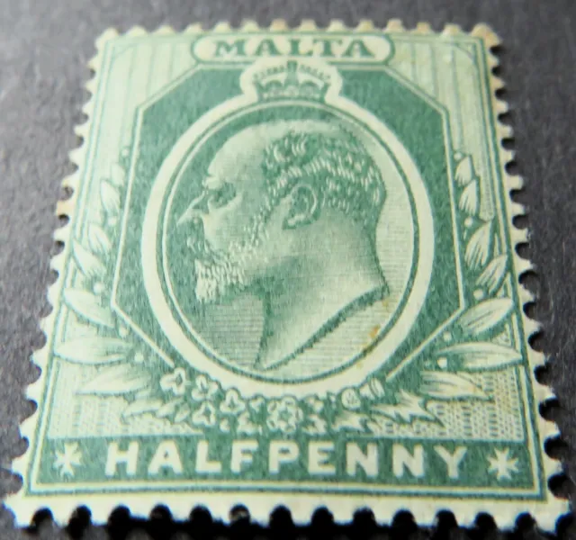 Malta Stamps - Edward VII - 1903 - 1 Stamp 1/2d Green - SG :47 - MVLH VF