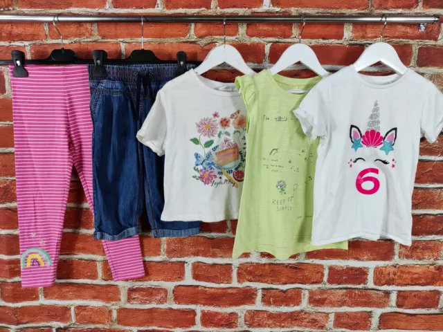 Girls Bundle Age 5-6 Years Next M&S H&M Jeans Leggings T-Shirt 6 Birthday 116Cm