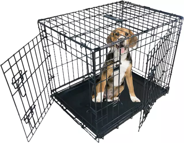 Ellie-Bo Black Standard Medium 30 Inch Dog Cage