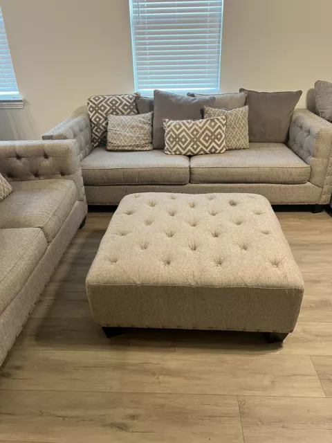 couch set with ottoman