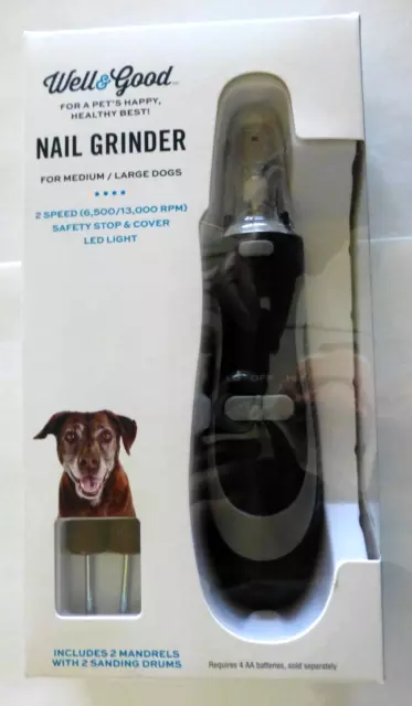 Well & Good Cordless Nail Grinder For Dogs Pet Nail Trimmer