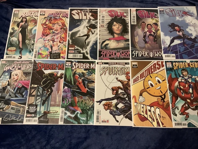MARVEL COMICS Lot SPIDER-MAN, SILK, MARY JANE, SIGNED GWEN-VERSE